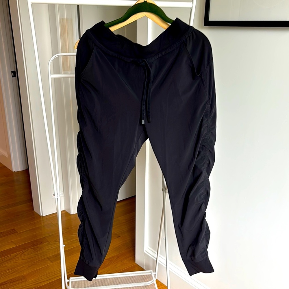 Athleta Black Sweatpants with Elastic Cuffs and Waistband